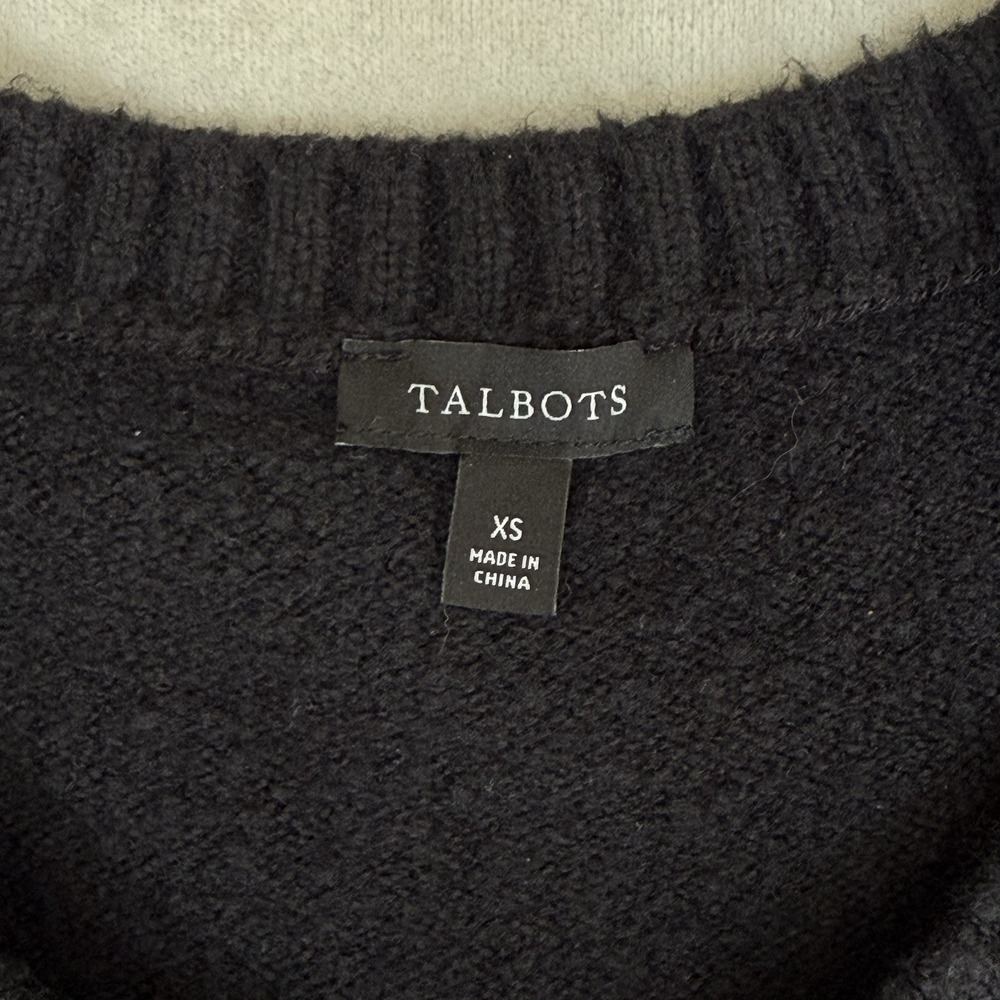Talbots Wool Blend Jacket Blazer‎ Women XS Black Boucle Elegant Classic Work Job - Picture 3 of 10